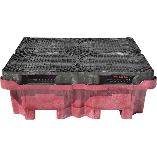 Palette de d&eacute;versement Ultra-Spill King, 4 barils, Capacit&eacute; de d&eacute;versement 85 gal. US, 51" x 51" x 17,5" Infinity Industrial Services Inc.