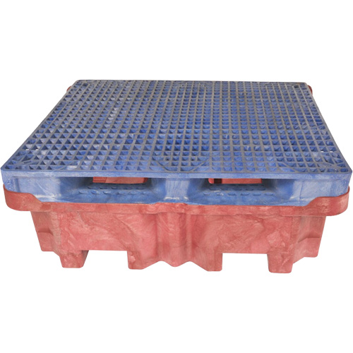 4-Drum Ultra-Spill King&reg; Flat Deck Spill Pallet, 85 US gal. Spill Capacity, 51" x 51" x 17.5" Infinity Industrial Services Inc.