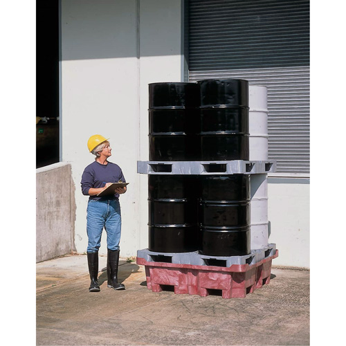 4-Drum Ultra-Spill King&reg; Flat Deck Spill Pallet, 85 US gal. Spill Capacity, 51" x 51" x 17.5" Infinity Industrial Services Inc.