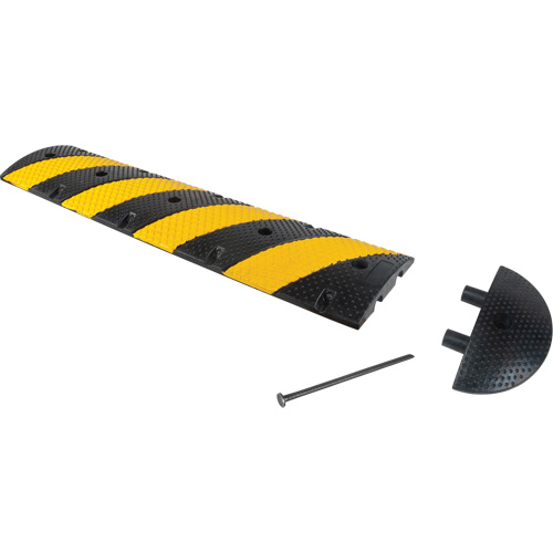 Speed Bump Kit, Rubber, 4' L x 11" W x 2" H Infinity Industrial Services Inc.