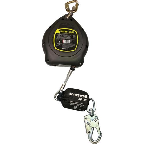 Cordage de s&eacute;curit&eacute; autor&eacute;tractable Falcon + Edge, 20', Acier galvanis&eacute;, Pivotant Infinity Industrial Services Inc.