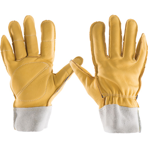 All-Leather Gloves, 7/Small, Grain Leather Palm, Elastic Cuff Infinity Industrial Services Inc.