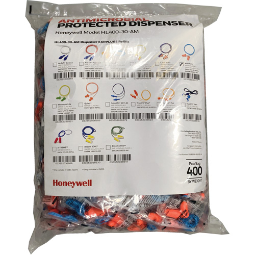 Max-30 Earplugs Refill for HL400 Dispenser, Bulk - Polybag, Corded Infinity Industrial Services Inc.
