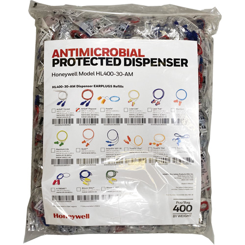 AS-30R Earplugs Refill for HL400 Dispenser, Bulk - Polybag, Corded Infinity Industrial Services Inc.