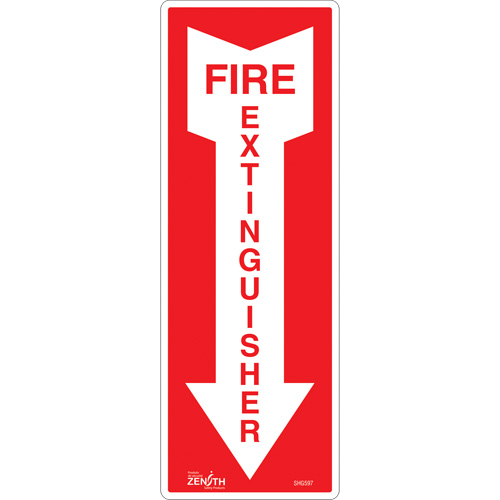 Enseigne Fire Extinguisher, 5" x 14", Vinyle, Anglais avec pictogramme Infinity Industrial Services Inc.