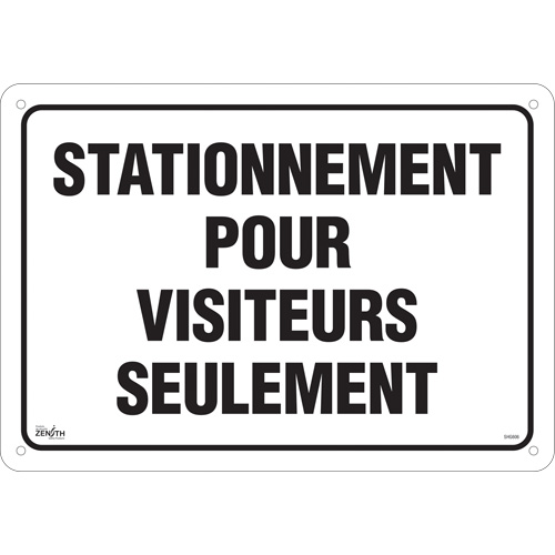 Enseigne  Stationnement pour visiteurs , 14" x 20", Aluminium, Français Infinity Industrial Services Inc.