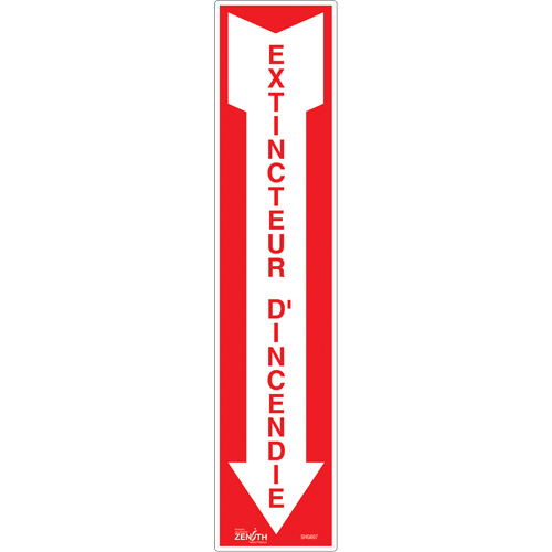 "Extincteur d'incendie" Sign, 4" x 18", Vinyl, French with Pictogram Infinity Industrial Services Inc.
