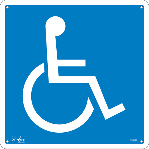 Handicap CSA Standard Safety Sign, 12" x 12", Aluminum, Pictogram Infinity Industrial Services Inc.