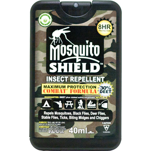 Pocket-Sized Mosquito Shield Insect Repellent, 30% DEET, Spray, 40 ml Infinity Industrial Services Inc.