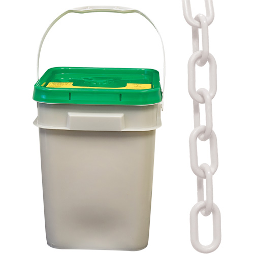 Heavy-Duty Plastic Safety Chain, White Infinity Industrial Services Inc.