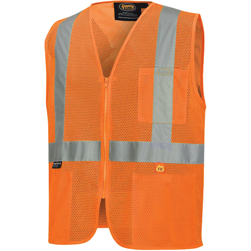 6943 Gilet de s&eacute;curit&eacute; &agrave; mailles ignifuge, Orange haute visibilit&eacute;, Petit, Polyester Infinity Industrial Services Inc.