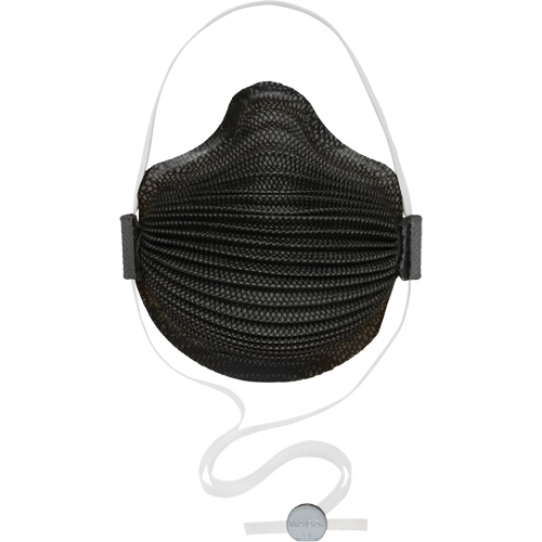 AirWave M Series Black Disposable Masks with SmartStrap&reg; & Nose Flange, N95, NIOSH Certified, Medium/Large Infinity Industrial Services Inc.