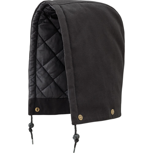 538BK Hood for Quilted Safety Parka, Bomber or Coverall, Black, Cotton Infinity Industrial Services Inc.