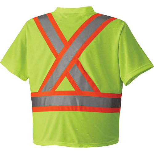 6989 Chandail pour la circulation en micromaille, T-petit, Jaune lime haute visibilit&eacute; Infinity Industrial Services Inc.
