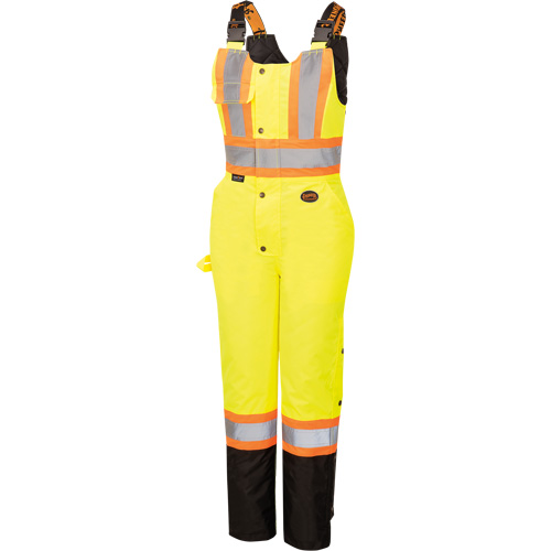 5041BBW Women's High-Visibility Waterproof Safety Overalls, Polyester, X-Small, Black/High Visibility Lime-Yellow Infinity Industrial Services Inc.