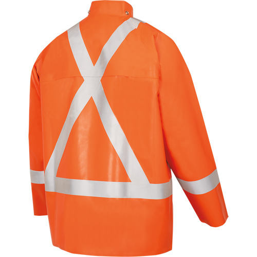 5990J Manteau de s&eacute;curit&eacute; imperm&eacute;able tr&egrave;s robuste ignifuge et r&eacute;sistant aux arcs &eacute;lectriques, Petit, Orange haute visibilit&eacute;, 11 cal/cm² Infinity Industrial Services Inc.