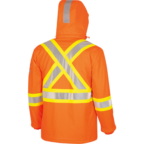 5884 Flash-Gard&reg; FR/Arc-Rated Waterproof Jacket with Hood, Small, High Visibility Orange, 51 cal/cm² Infinity Industrial Services Inc.