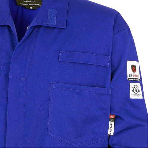 7779T Combinaisons ignifuges r&eacute;sistants aux arcs &eacute;lectriques 88/12 FR-Tech, Taille 40 (grand taille), Bleu royal, 10 cal/cm² Infinity Industrial Services Inc.