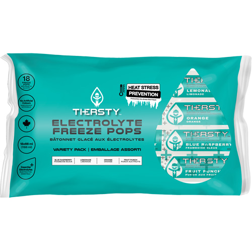 B&acirc;tonnets gel&eacute;s de boisson hydratante, Gel&eacute;, Saveurs vari&eacute;es Infinity Industrial Services Inc.