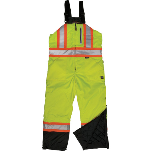 Ripstop Insulated Safety Bib Overall, Polyester, X-Small, High Visibility Lime-Yellow Infinity Industrial Services Inc.