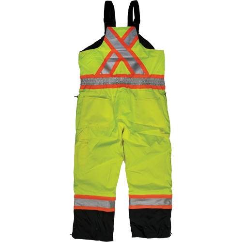 Ripstop Insulated Safety Bib Overall, Polyester, X-Small, High Visibility Lime-Yellow Infinity Industrial Services Inc.