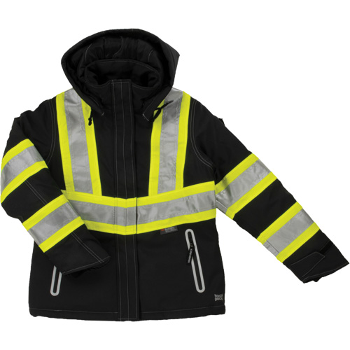 Womens Insulated Flex Safety Jacket, Polyester, Black, Large Infinity Industrial Services Inc.