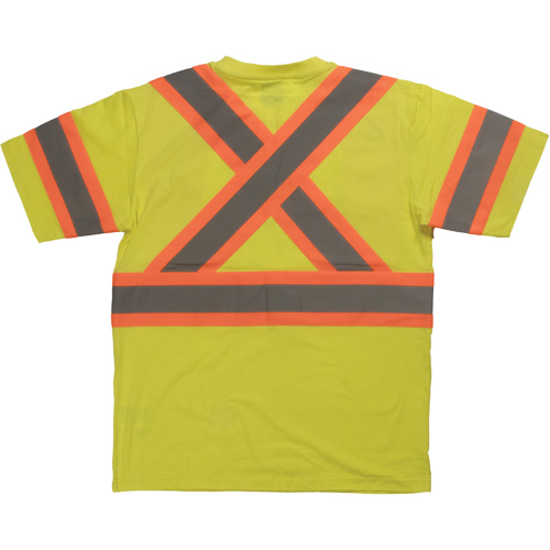 Short Sleeve Safety T-Shirt, Cotton, X-Small, High Visibility Lime-Yellow Infinity Industrial Services Inc.
