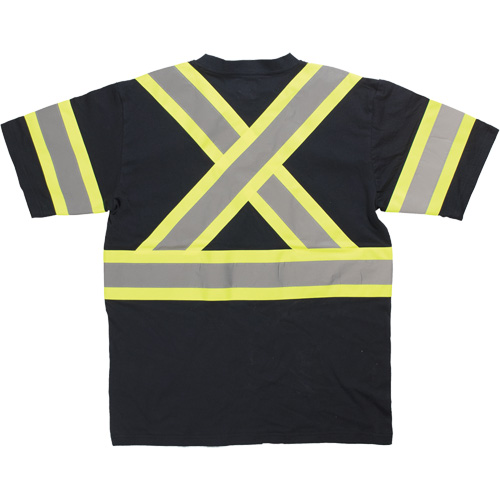 Short Sleeve Safety T-Shirt, Cotton, X-Small, Black Infinity Industrial Services Inc.