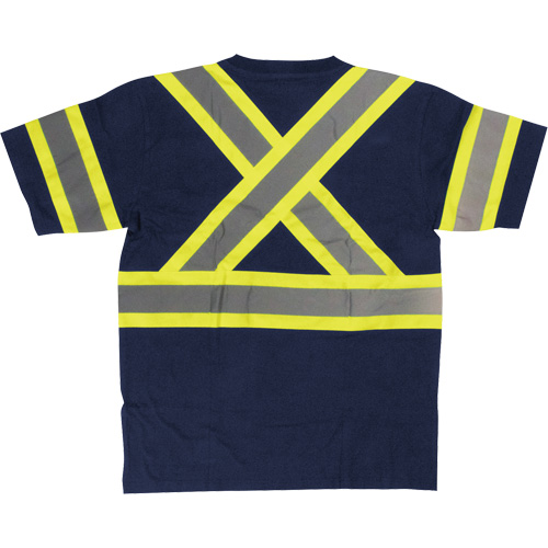 Chemise de s&eacute;curit&eacute; &agrave; manches courtes, Coton, T-petit, Bleu marin Infinity Industrial Services Inc.