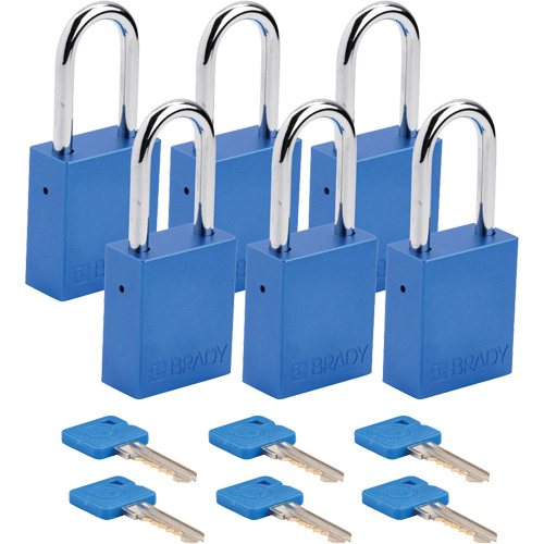 Lockout Padlock, Keyed Alike, Aluminum, 1-1/2" Width Infinity Industrial Services Inc.
