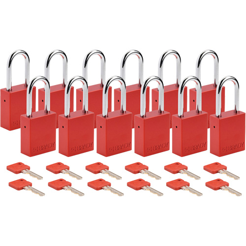 Lockout Padlock, Safety Padlock, Keyed Different, Aluminum, 1-1/2" Width Infinity Industrial Services Inc.