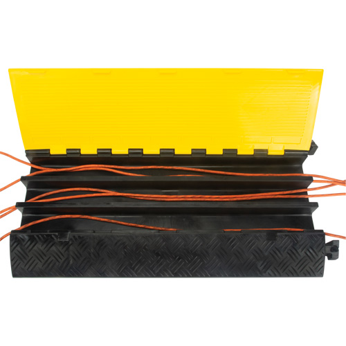 Polyurethane Cable Protector, 3 Channels, 35.43" L x 19.69" W x 3" H Infinity Industrial Services Inc.