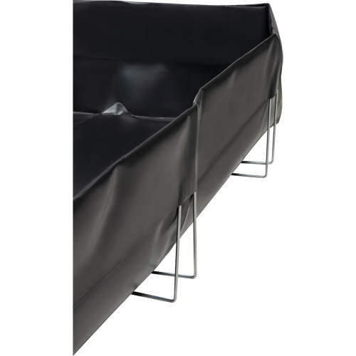 Berme &agrave; support en fil m&eacute;tallique, Capacit&eacute; 748 gal. US, 10' la x 10' lo x 12" h, Support en L Infinity Industrial Services Inc.
