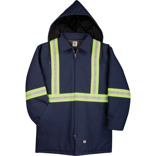 Premium Duck Parka with Reflective Material, Navy Blue, Large Infinity Industrial Services Inc.