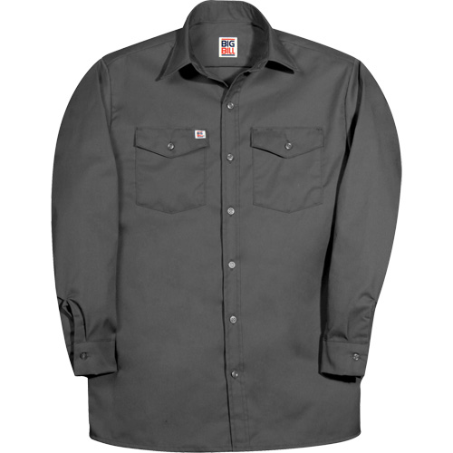 Premium Long-Sleeve Work Shirt, Men's, Small, Charcoal Infinity Industrial Services Inc.