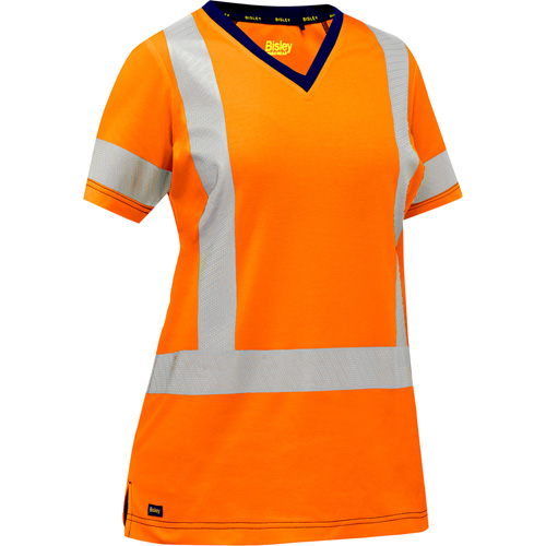 Bisley&reg; Women's X-Back Short Sleeve Shirt, Poly-Cotton, Small, High Visibility Orange Infinity Industrial Services Inc.