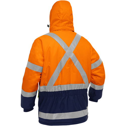Bisley&reg; X-Back Extreme Cold Jacket with Navy Bottom, Polyester, High Visibility Orange, Medium Infinity Industrial Services Inc.