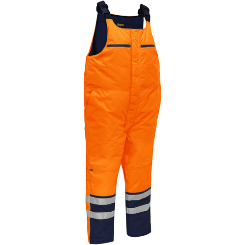Bisley&reg; Extreme Cold Bib Overall, Polyester, Small, High Visibility Orange Infinity Industrial Services Inc.
