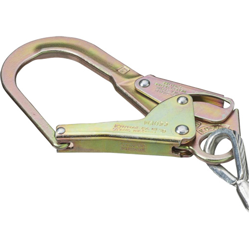 SA-5502-6 Shock Absorbing Lanyard, 6', Form Hook Center, Snap Hook Leg Ends, Galvanized Steel Infinity Industrial Services Inc.