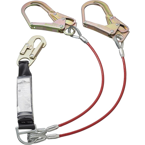 SA-55522-4 PVC-Coated Shock Absorbing Lanyard, 4', Form Hook Center, Snap Hook Leg Ends, Galvanized Steel Infinity Industrial Services Inc.