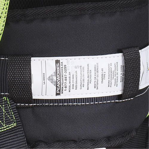 FBH10000E1020-S  Contractor Series Safety Harness with Positioning Belt, CSA Certified, Class AEP, Small Infinity Industrial Services Inc.