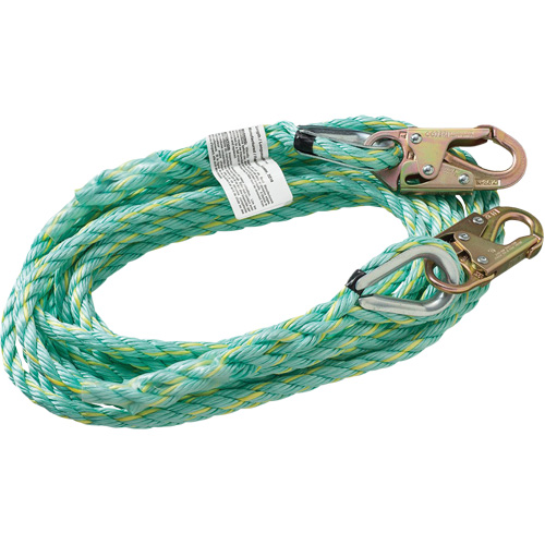 VL-1122-100 Vertical Lifeline Rope with Anchor End Snap Hook, Copolymer Infinity Industrial Services Inc.