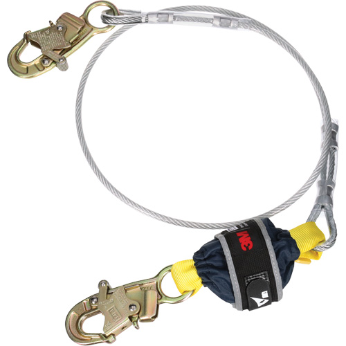 Cable Shock-Absorbing Lanyard, 6', Snap Hook Center, Snap Hook Leg Ends, Galvanized Steel Infinity Industrial Services Inc.