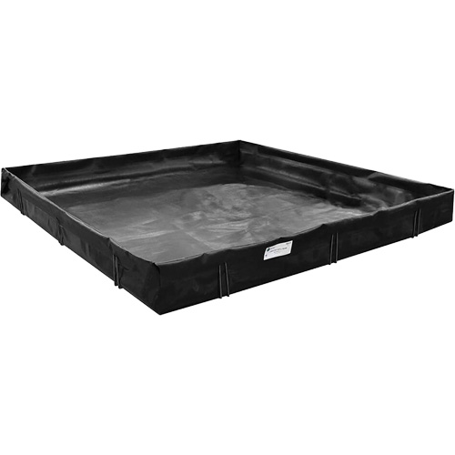 Berme de confinement des d&eacute;versements, Capacit&eacute; 9350 gal. US, 50' la x 25' lo x 1" h, Support en L Infinity Industrial Services Inc.