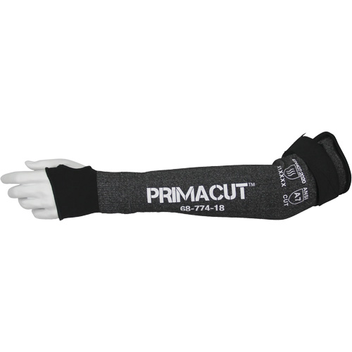 PrimaCut 68-774 Cut-Resistant Sleeve, HPPE, 18", ASTM ANSI Level A7/EN 388 Level F, Grey Infinity Industrial Services Inc.
