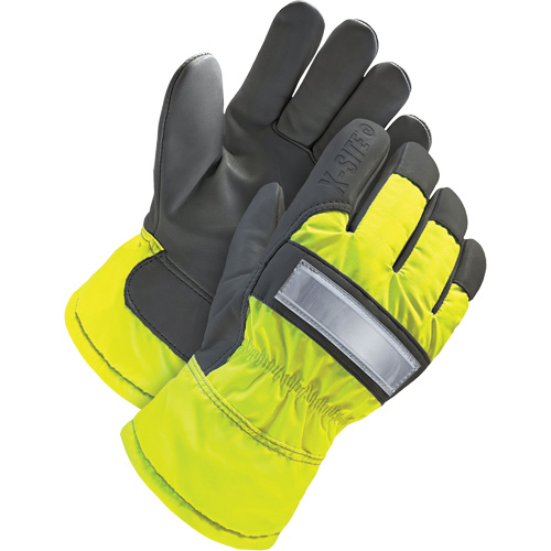 Gants d'ajusteur haute-visibilit&eacute;, Grand, Paume en Cuir fleur de ch&egrave;vre, Doublure en Thinsulate Infinity Industrial Services Inc.