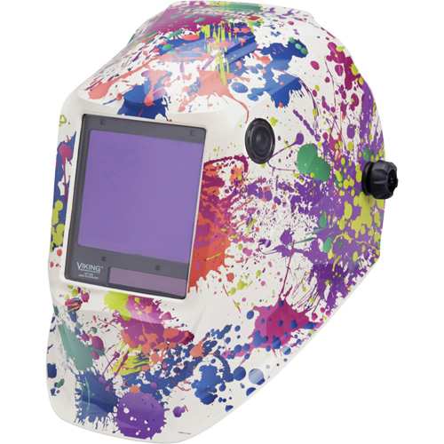 VIKING 3350 Creative Spark Welding Helmet, 3.74" L x 3.34" W View Area, 5 - 13 Shade Range Infinity Industrial Services Inc.