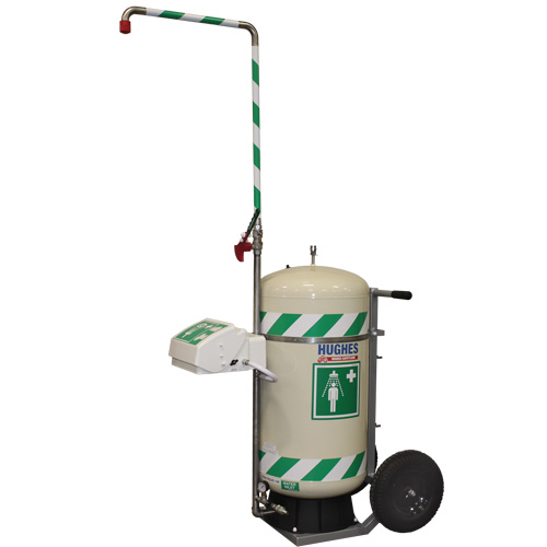 Douche d'urgence mobile et ind&eacute;pendant avec douche oculaire et faciale, Capacit&eacute; 30 gal., Conformit&eacute; Aucune Infinity Industrial Services Inc.