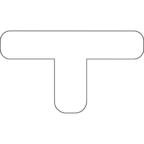 Durastripe X-TREME DuraT arrondi, T, 7" lo x 4" la, Blanc, Vinyle Infinity Industrial Services Inc.