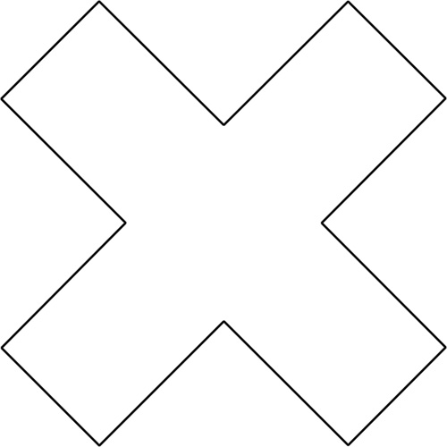 DuraStripe X-Treme X's, Croix, 6" lo x 6" la, Blanc, Vinyle Infinity Industrial Services Inc.